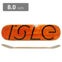 ISLE DECK アイル デッキ TEAM LOGO 1 ORANGE STAIN 8.0 スケートボード スケボー