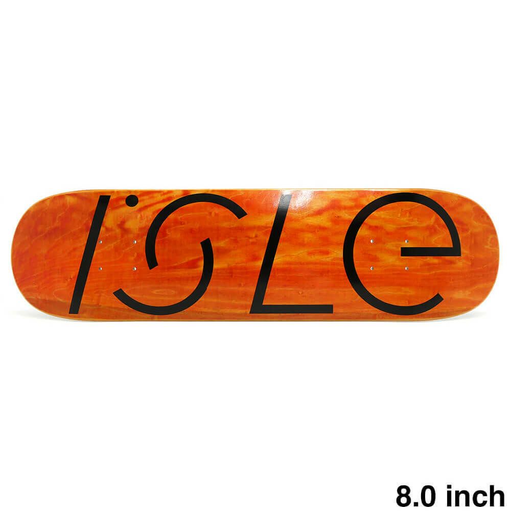 ISLE DECK アイル デッキ TEAM LOGO 1 ORANGE STAIN 8.0 スケートボード スケボー
