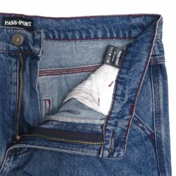 PASS~PORT JEANS パスポート パンツ ジーンズ DENIM WORKERS CLUB R41 WASHED DARK INDIGO スケートボード スケボー 3