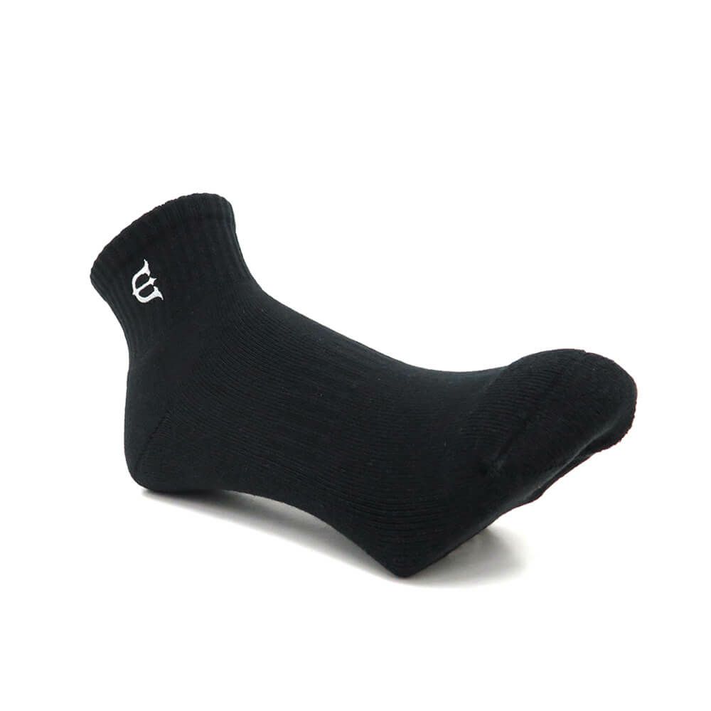 EVISEN SOCKS エビセン ソックス 靴下 E LOGO ANKLE SOCKS BLACK スケートボード スケボー 