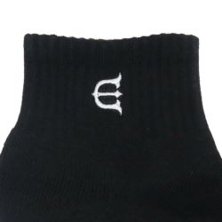 EVISEN SOCKS エビセン ソックス 靴下 E LOGO ANKLE SOCKS BLACK スケートボード スケボー 4