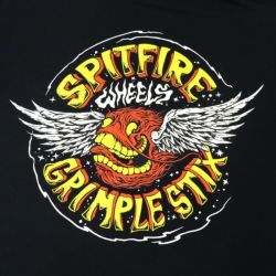 SPITFIRE HOOD スピットファイヤー パーカー SPITFIRE X GRIMPLE STIX FLYING GRIMPLE BLACK スケートボード スケボー 3