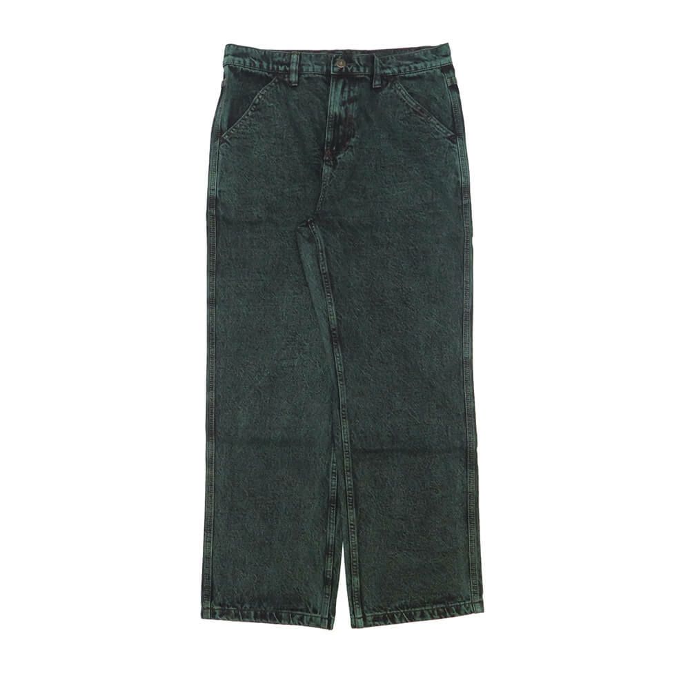 PASS~PORT JEANS パスポート パンツ ジーンズ WORKERS CLUB JEANS DARK GREEN OVERDYE スケートボード スケボー 