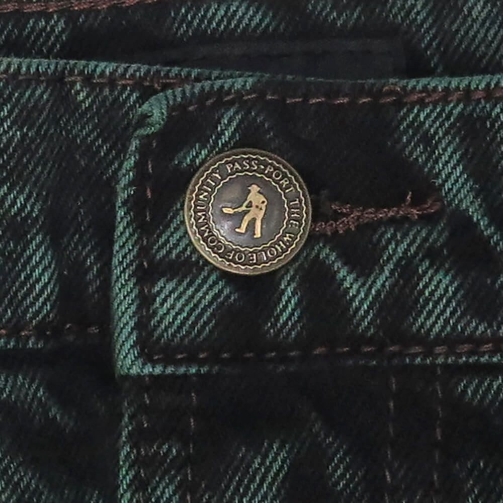 PASS~PORT JEANS パスポート パンツ ジーンズ WORKERS CLUB JEANS DARK GREEN OVERDYE スケートボード スケボー 2