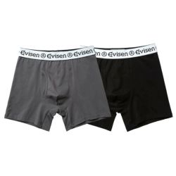 EVISEN UNDERWERE エビセン アンダーウェア MODERN COTTON STRETCH BRIEFS (2 PACK) BLACK/CHARCOAL スケートボード スケボー