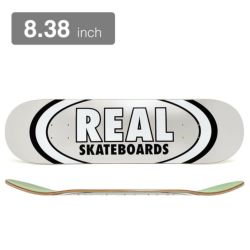 REAL DECK リアル デッキ TEAM CLASSIC OVAL WHITE 8.38 スケートボード スケボー