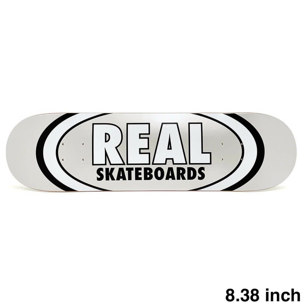 REAL DECK リアル デッキ TEAM CLASSIC OVAL WHITE 8.38 スケートボード スケボー