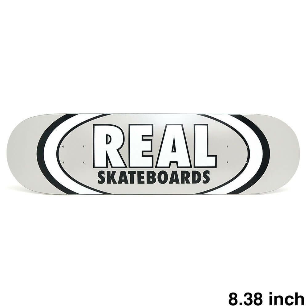 REAL DECK リアル デッキ TEAM CLASSIC OVAL WHITE 8.38 スケートボード スケボー