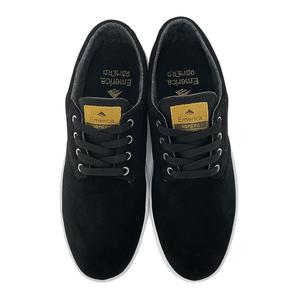 EMERICA SHOES エメリカ シューズ スニーカー THE ROMERO LACED BLACK/BLACK/WHITE スケートボード スケボー 1