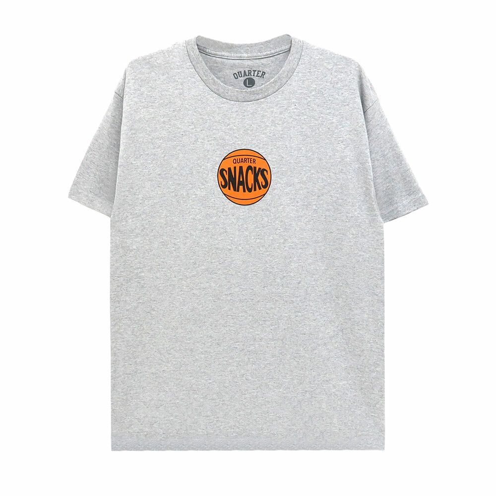 QUARTERSNACKS T-SHIRT クウォータースナックス Tシャツ BASKET BALL GREY スケートボード スケボー 