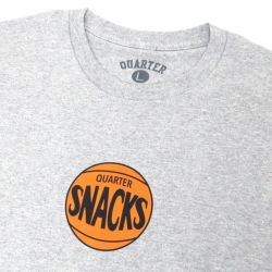 QUARTERSNACKS T-SHIRT クウォータースナックス Tシャツ BASKET BALL GREY スケートボード スケボー 1