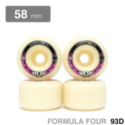 SPITFIRE WHEEL スピットファイヤー ウィール FORMULA FOUR (F4) RADIALS 93D SOFT SLIDERS 58mm スケートボード スケボー