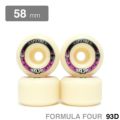 SPITFIRE WHEEL スピットファイヤー ウィール FORMULA FOUR (F4) RADIALS 93D SOFT SLIDERS 58mm スケートボード スケボー