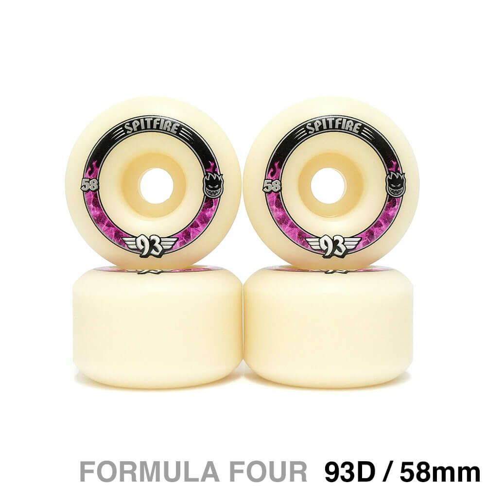 SPITFIRE WHEEL スピットファイヤー ウィール FORMULA FOUR (F4) RADIALS 93D SOFT SLIDERS 58mm スケートボード スケボー