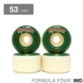 SPITFIRE WHEEL スピットファイヤー ウィール FORMULA FOUR (F4) CONICAL FULL 99D VENOM SCRIPT GREEN 53mm スケートボード スケボー