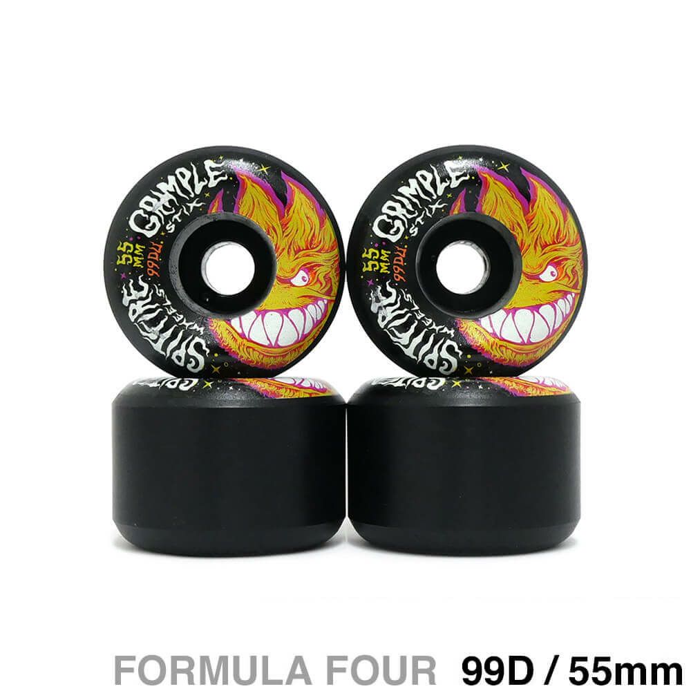 SPITFIRE WHEEL スピットファイヤー ウィール FORMULA FOUR (F4) LOCK-IN FULL 99D GRIMPLEHEAD 黒 55mm スケートボード スケボー