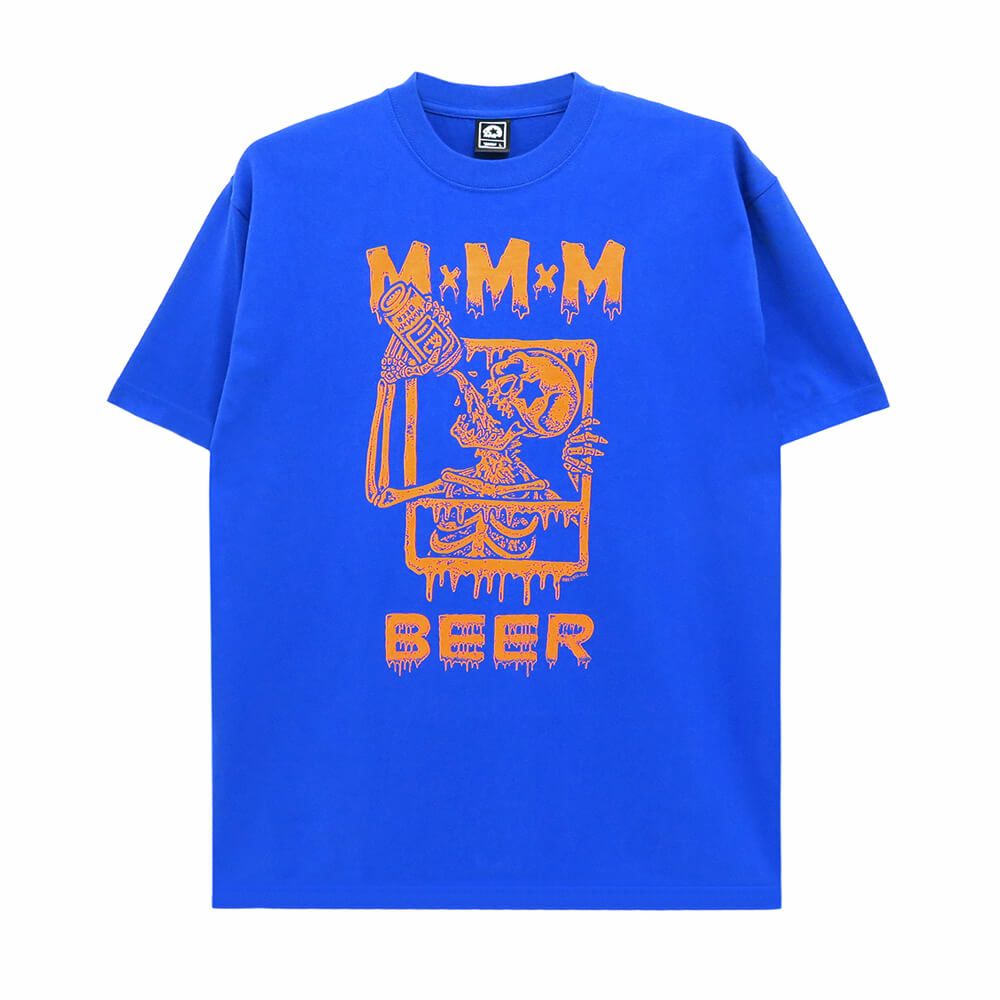 MAGICAL MOSH MISFITS T-SHIRT マジカルモッシュミスフィッツ Tシャツ MxMxM BEER SLAVE BLUE スケートボード スケボー 