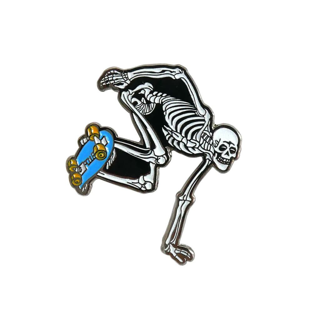 POWELL PERALTA BADGE パウエルペラルタ バッジ SKATEBOARDING SKELETON LAPEL PIN（GLOW IN THE DARK） スケートボード スケボー