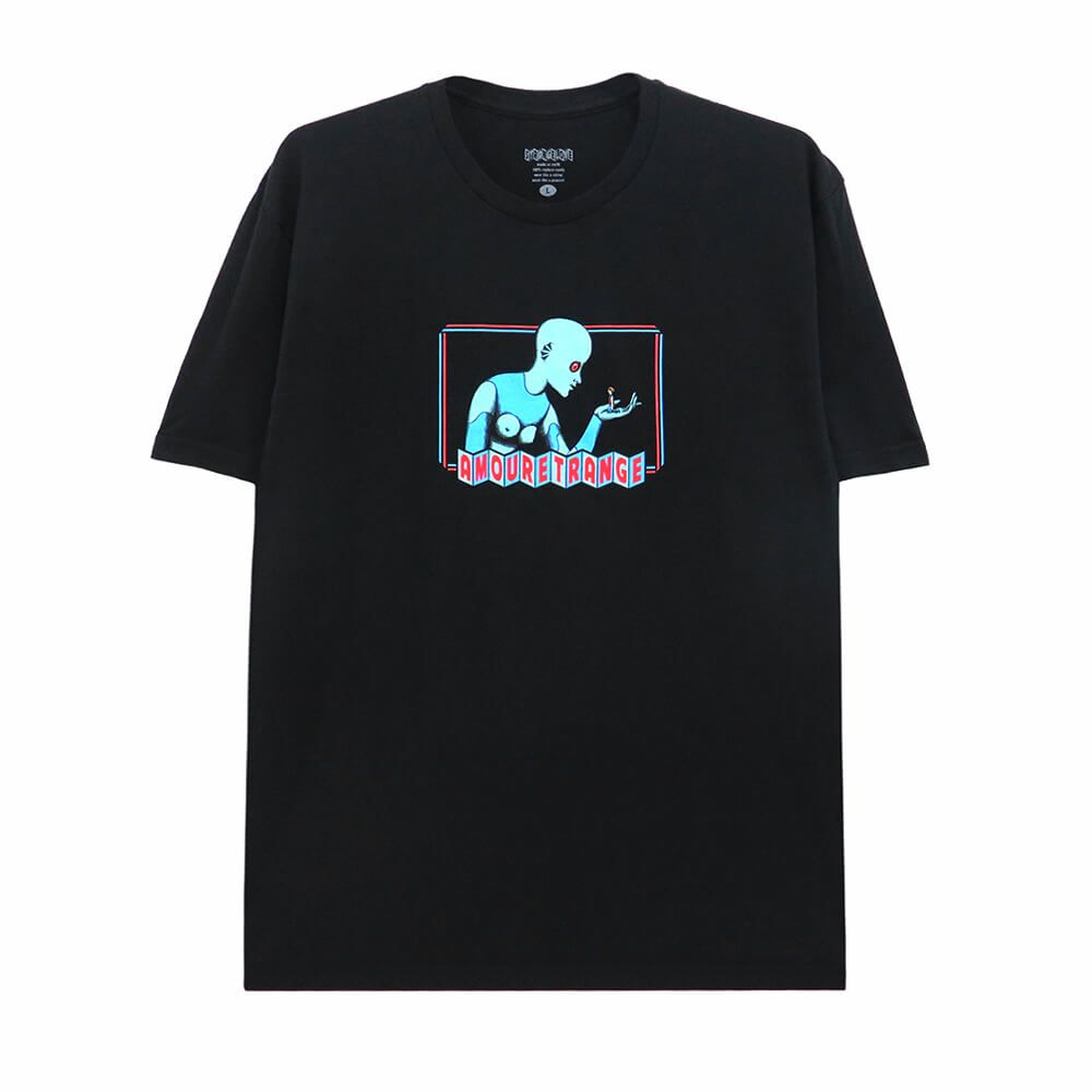 STRANGE LOVE T-SHIRT ストレンジラブ Tシャツ ALIEN AMOUR BLACK スケートボード スケボー 