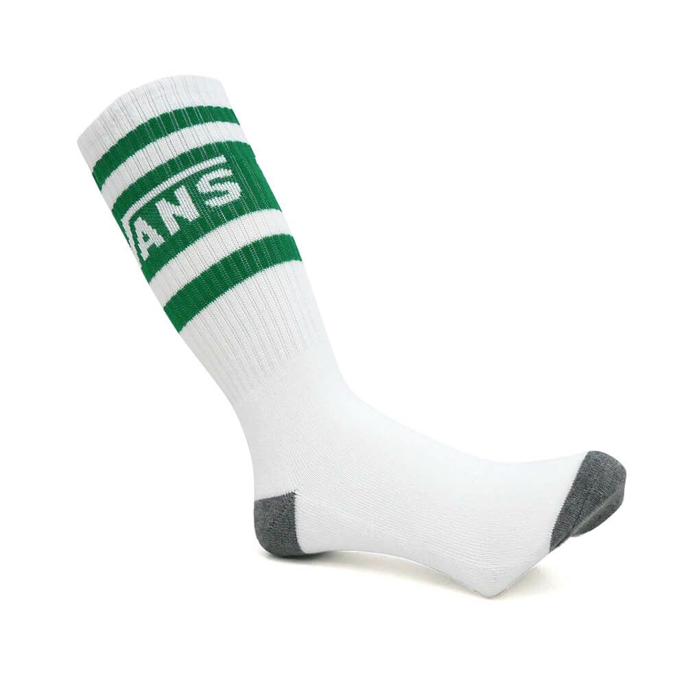 VANS SOCKS バンズ ソックス 靴下 DROP V CREW WHITE/GREEN（US企画） スケートボード スケボー 