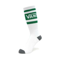 VANS SOCKS バンズ ソックス 靴下 DROP V CREW WHITE/GREEN（US企画） スケートボード スケボー 1