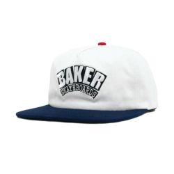 BAKER CAP ベイカー キャップ ARCH SNAPBACK WHITE/NAVY スケートボード スケボー 