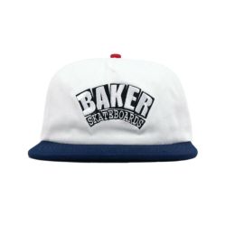 BAKER CAP ベイカー キャップ ARCH SNAPBACK WHITE/NAVY スケートボード スケボー 1