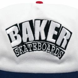 BAKER CAP ベイカー キャップ ARCH SNAPBACK WHITE/NAVY スケートボード スケボー 4