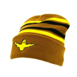 KROOKED KNITCAP クルキッド ニットキャップ BIRD LIGHTENING CUFF BEANIE TAN/YELLOW/BLACK スケートボード スケボー 1