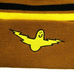 KROOKED KNITCAP クルキッド ニットキャップ BIRD LIGHTENING CUFF BEANIE TAN/YELLOW/BLACK スケートボード スケボー 2