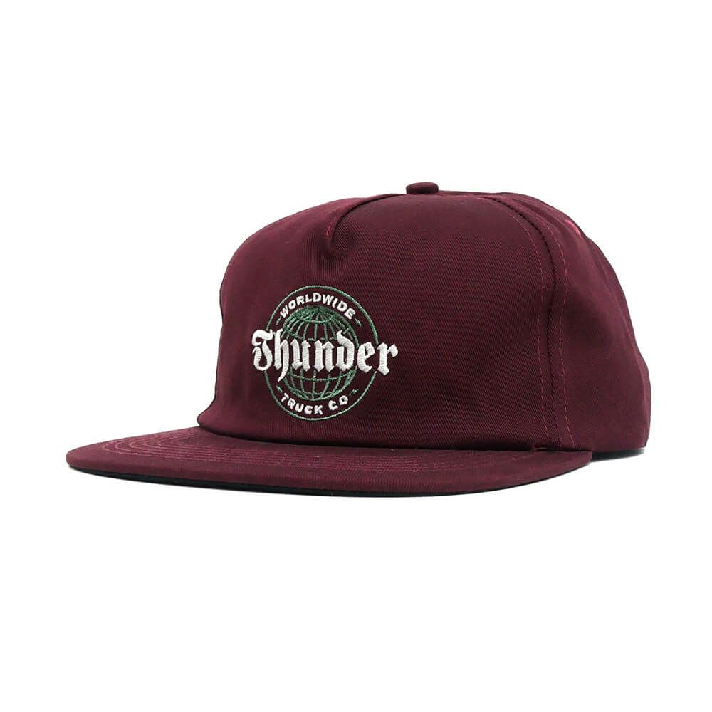 THUNDER CAP サンダー キャップ WORLDWIDE SNAPBACK MAROON スケートボード スケボー 