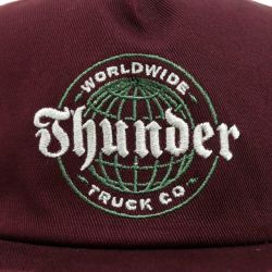 THUNDER CAP サンダー キャップ WORLDWIDE SNAPBACK MAROON スケートボード スケボー 4