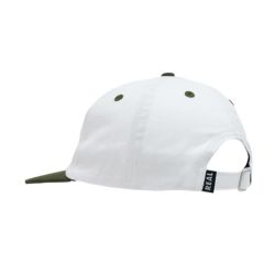 REAL CAP リアル キャップ OVAL EMB STRAPBACK WHITE/OLIVE/NAVY スケートボード スケボー 2