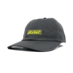 KROOKED CAP クルキッド キャップ MOONSMILE SCRIPT STRAPBACK CHARCOAL/YELLOW スケートボード スケボー 