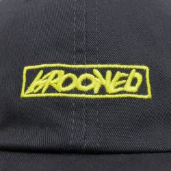 KROOKED CAP クルキッド キャップ MOONSMILE SCRIPT STRAPBACK CHARCOAL/YELLOW スケートボード スケボー 4