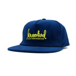 KROOKED CAP クルキッド キャップ SKRIPT SNAPBACK BLUE/YELLOW スケートボード スケボー 