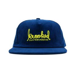 KROOKED CAP クルキッド キャップ SKRIPT SNAPBACK BLUE/YELLOW スケートボード スケボー 1