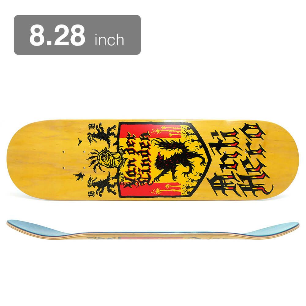 ANTIHERO DECK アンチヒーロー デッキ DAAN VAN DER LINDEN COAT OF ARMS YELLOW STAIN 8.28 スケートボード スケボー