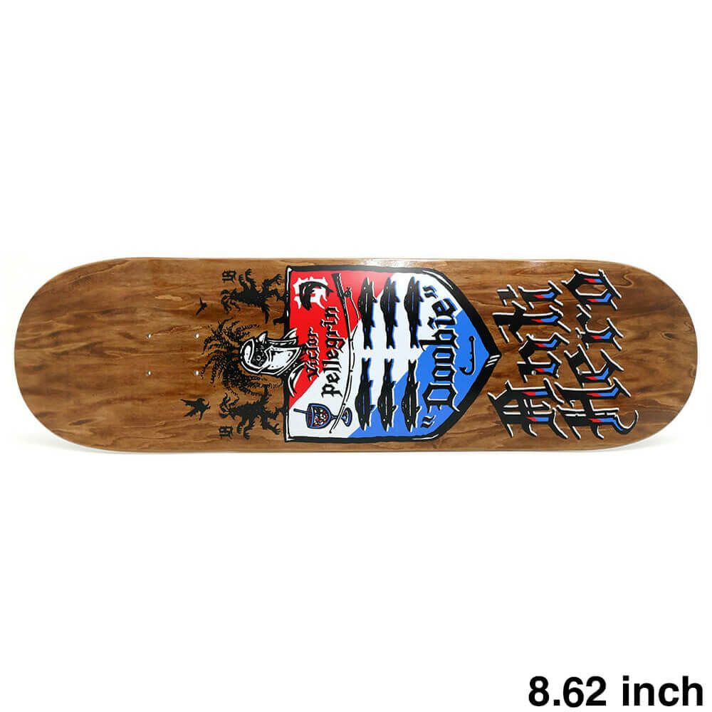 ANTIHERO DECK アンチヒーロー デッキ VICTOR PELLEGRIN（DOOBIE）COAT OF ARMS BROWN STAIN 8.62 スケートボード スケボー