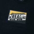 REAL T-SHIRT リアル Tシャツ CABLE CAR BLACK/GOLD/WHITE スケートボード スケボー 1