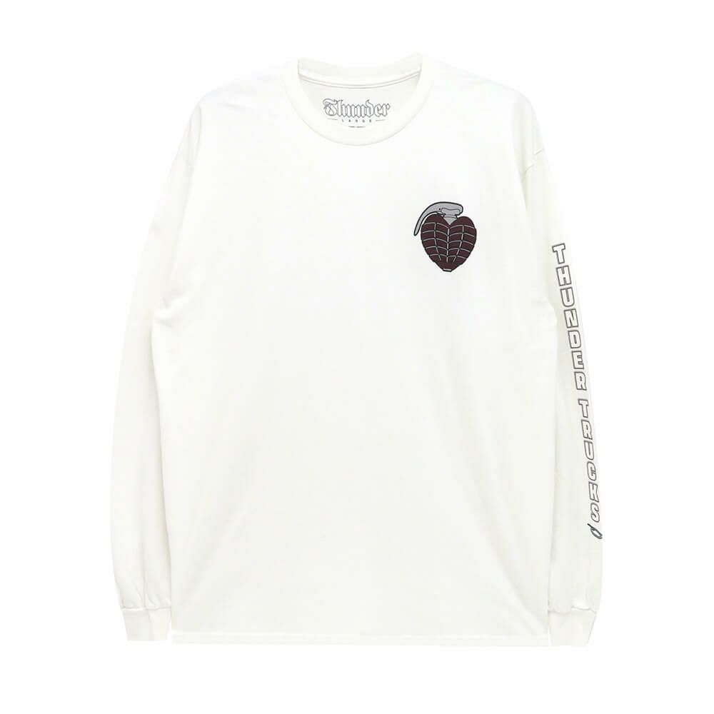 THUNDER LONG SLEEVE サンダー ロングスリーブTシャツ OG GRENADE SLEEVE WHITE/BLACK/MAROON スケートボード スケボー 