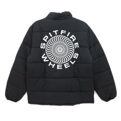 SPITFIRE JACKET スピットファイヤー ジャケット CLASSIC 87 SWIRL PUFF JKT BLACK/WHITE スケートボード スケボー 