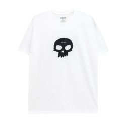 ZERO T-SHIRT ゼロ Tシャツ SINGLE SKULL WHITE スケートボード スケボー 