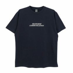 CALIFORNIA STREET T-SHIRT カリフォルニアストリート Tシャツ SKATESHOP COMMUNICATION NAVY スケートボード スケボー