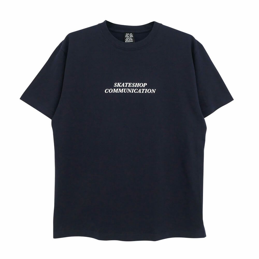 CALIFORNIA STREET T-SHIRT カリフォルニアストリート Tシャツ SKATESHOP COMMUNICATION NAVY スケートボード スケボー