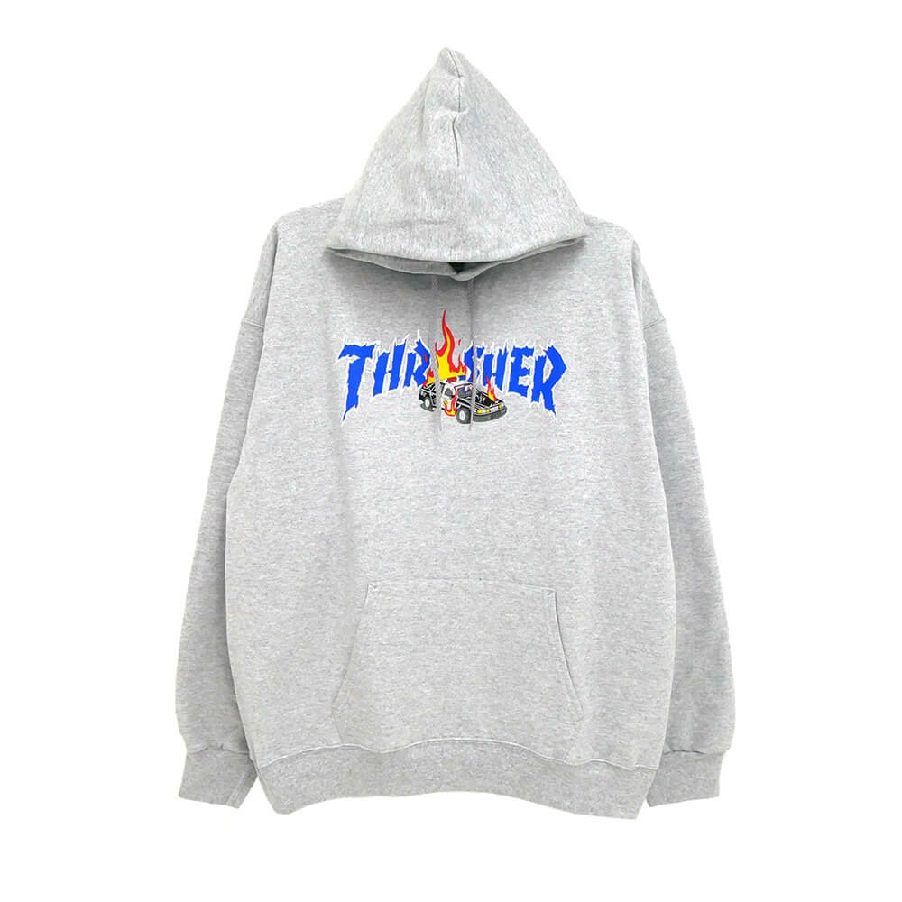  THRASHER HOOD スラッシャー パーカー COP CAR GREY（US企画） スケートボード スケボー 