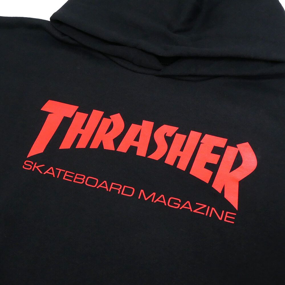 THRASHER HOOD スラッシャー パーカー SKATE MAG BLACK/RED（US企画） スケートボード スケボー 1