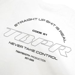 TIGHTBOOTH（TBPR） LONG SLEEVE タイトブース ロングスリーブTシャツ STRAIGHT UP WHITE スケートボード スケボー 5