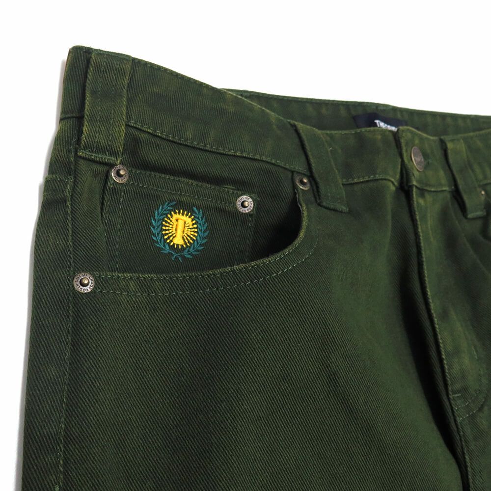 THEORIES JEANS セオリーズ パンツ ジーンズ PLAZA JEANS WASHED ARMY GREEN スケートボード スケボー 1