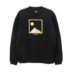 THEORIES CREW SWEAT セオリーズ トレーナー GIZA APPLIQUE BLACK スケートボード スケボー 